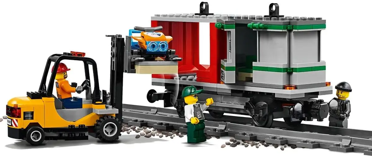 Constructor Lego City Cargo Train 60198 (Green/Black) - 5