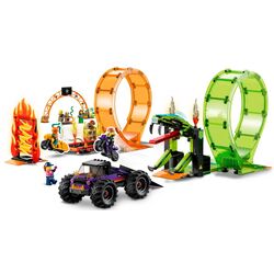 Constructor Lego City Double Loop Stunt Arena 60339 (Green/Orange) Thumb