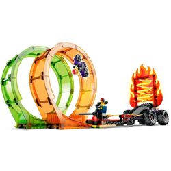 Constructor Lego City Double Loop Stunt Arena 60339 (Green/Orange) Thumb