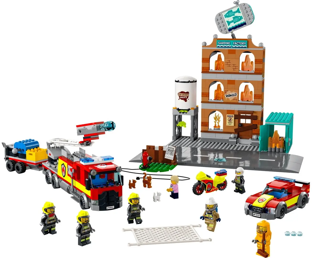 Constructor Lego City Fire Brigade 60321 (Multicolor)