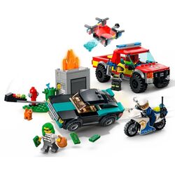 Constructor Lego City Fire Rescue & Police Chase 60319 (Multicolor) Thumb