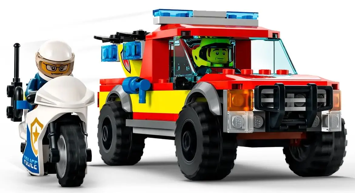 Constructor Lego City Fire Rescue & Police Chase 60319 (Multicolor) - 3