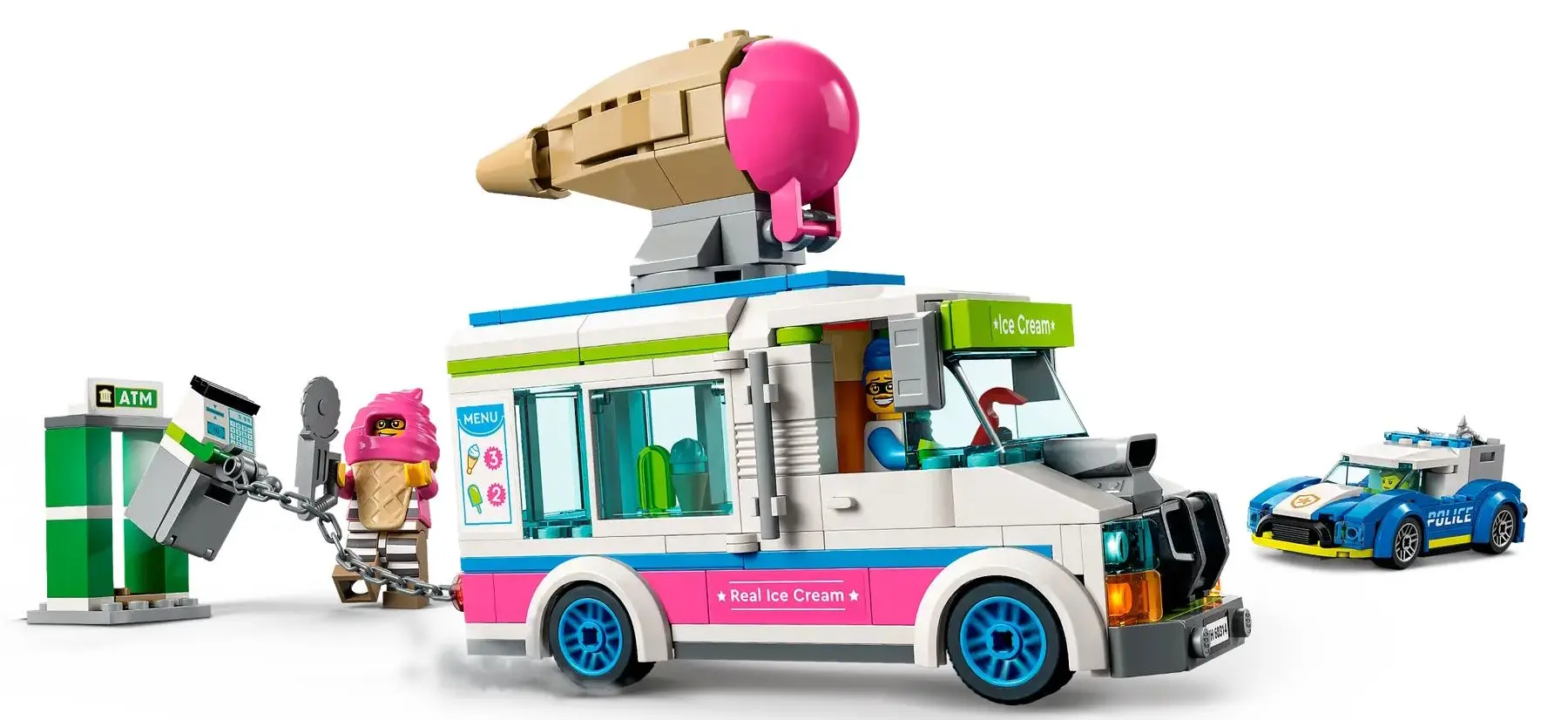 Constructor Lego Ice Cream Truck Police Chase 60314 (Multicolor) - 2