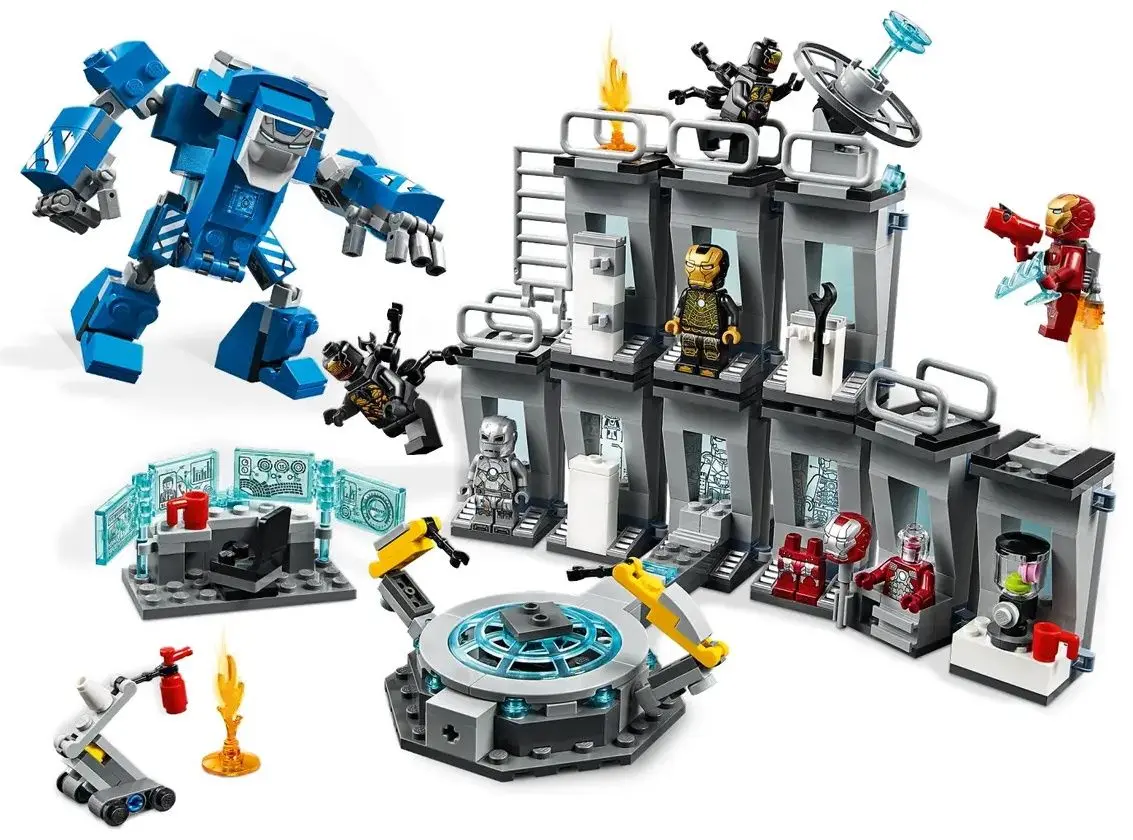 Constructor Lego Marvel Avengers Iron Man Hall of Armor 76125 (Grey/Blue) - 3