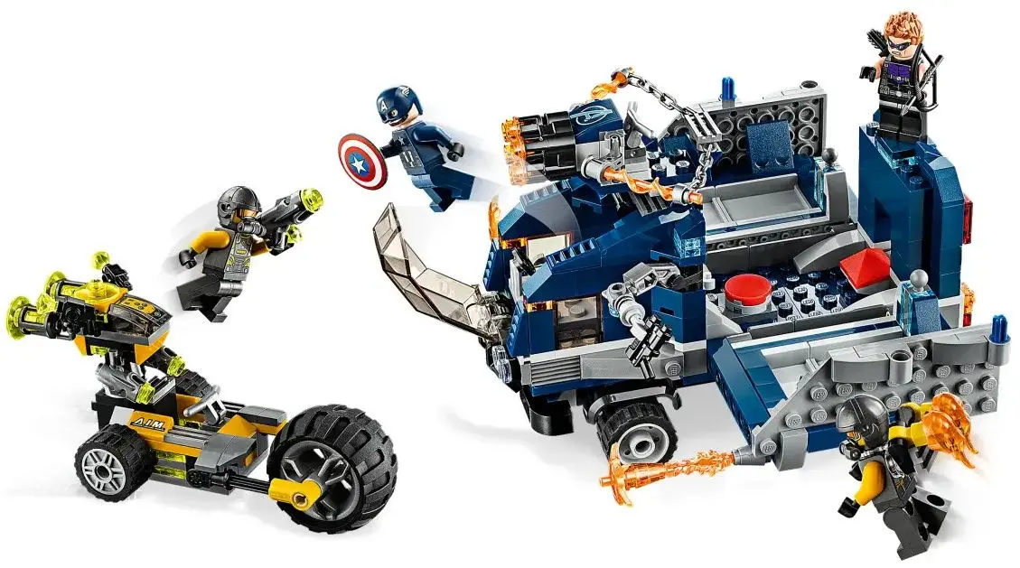 Constructor Lego Marvel Avengers Truck Take-down 76143 (Grey/Blue) - 3