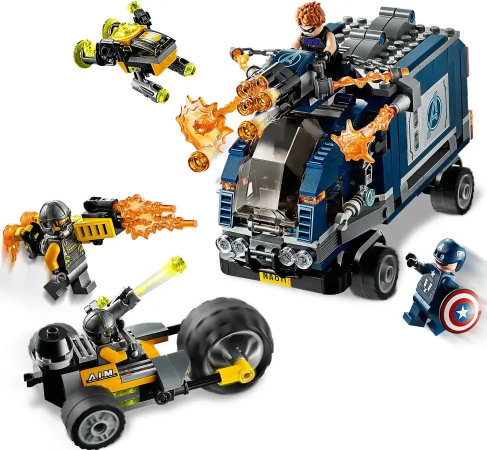 Constructor Lego Marvel Avengers Truck Take-down 76143 (Grey/Blue)