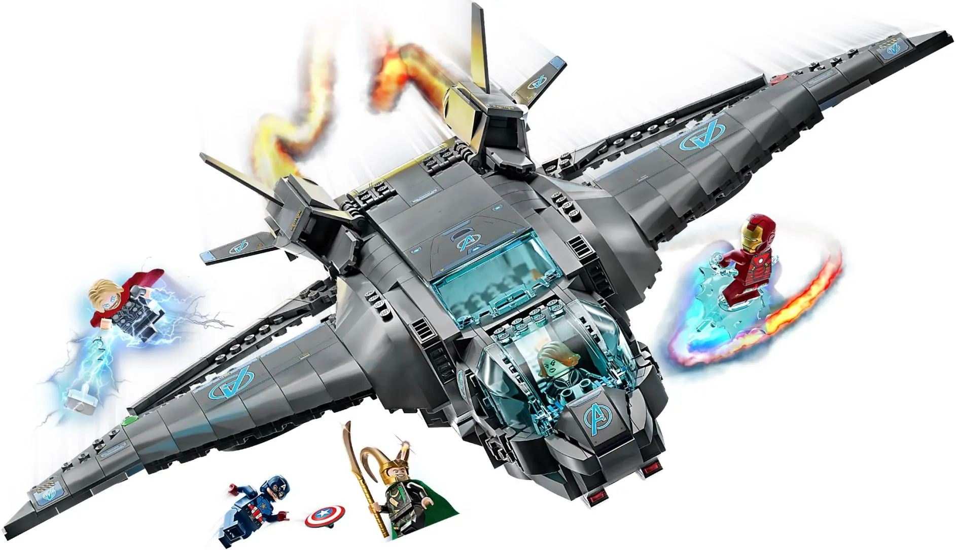 Конструктор Lego Marvel The Avengers Quinjet 76248 (Grey) - 4