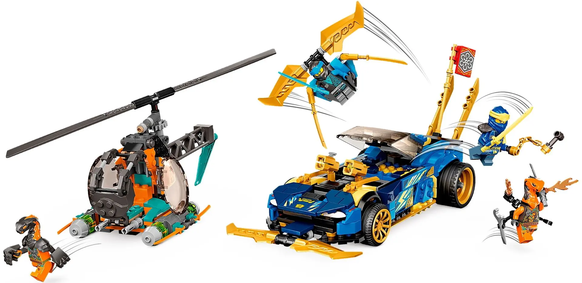 Constructor Lego Ninjago Jay and Nyas Race Car EVO 71776 (Multicolor) - 2