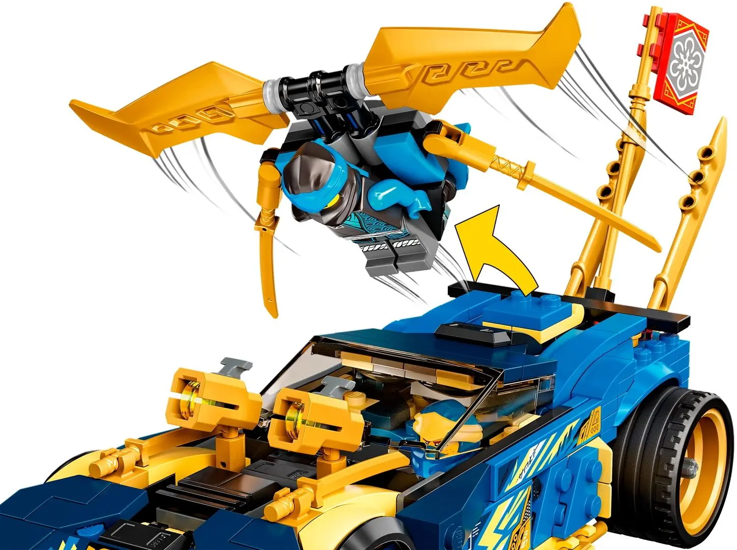 Constructor Lego Ninjago Jay and Nyas Race Car EVO 71776 (Multicolor) - 6