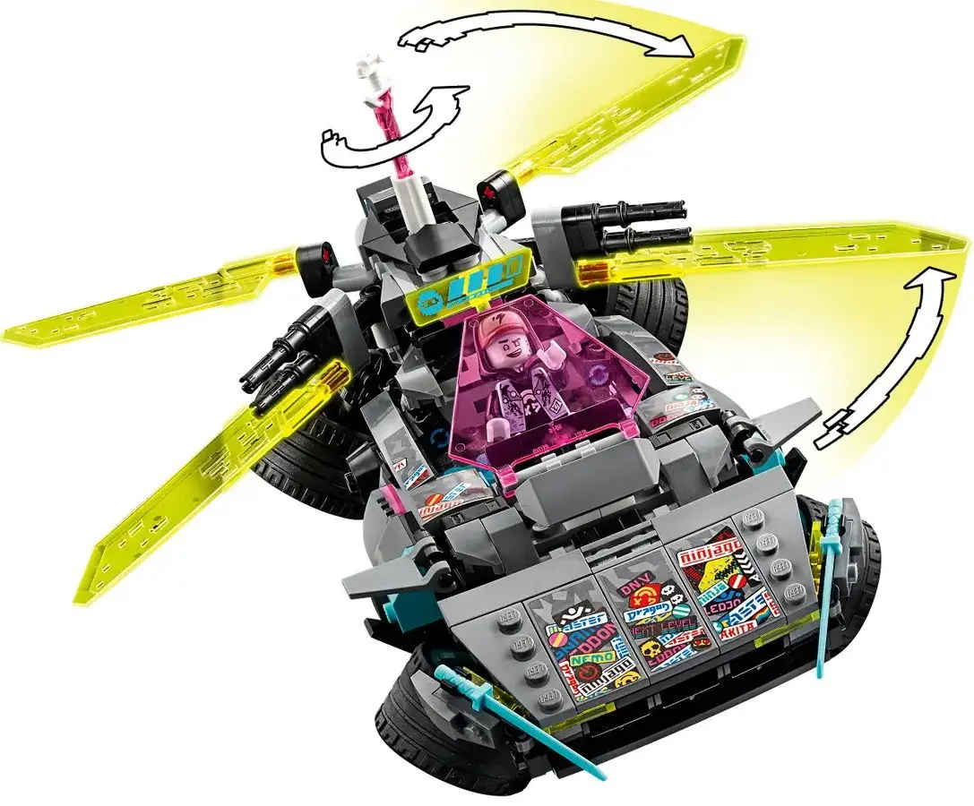 Constructor Lego Ninjago Ninja Tuner Car 71710 (Green/Grey) - 4