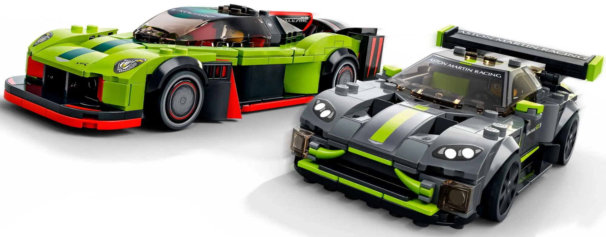 Constructor Lego Speed Champions Aston Martin Valkyrie AMR Pro and Aston Martin Vantage GT3 76910 (Grey/Green) - 2