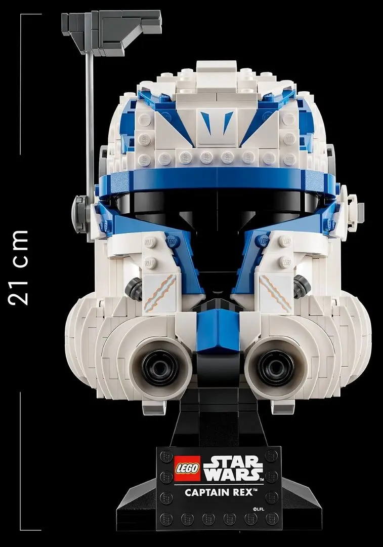 Constructor Lego Star Wars Captain Rex Helmet 75349 (White/Blue) - 3
