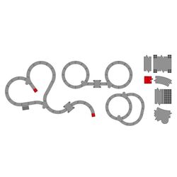 Constructor Lego Train Tracks 10882 (Grey) Thumb