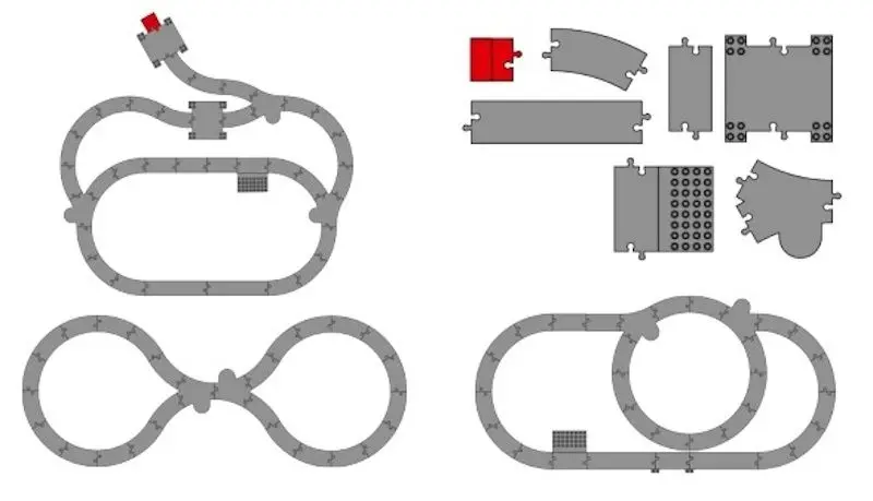 Constructor Lego Train Tracks 10882 (Grey) - 2