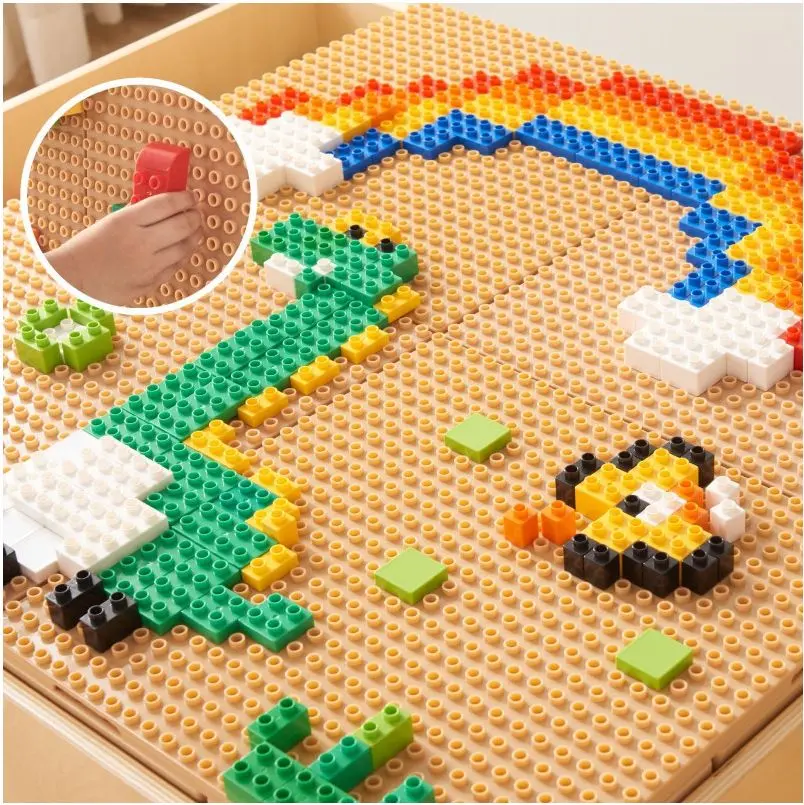 Masa cu constructor Masterkidz Activity Table ME25319-2 (Natural) - 3