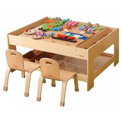 Masa cu constructor Masterkidz Activity Table ME25319-2 (Natural)