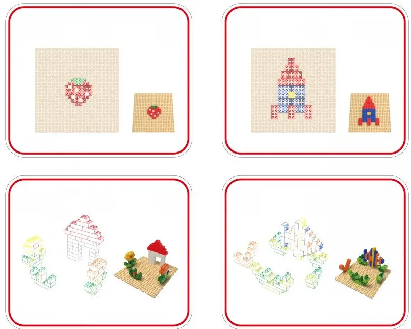 Masa cu constructor Masterkidz Activity Table ME25319-2 (Natural) - 7