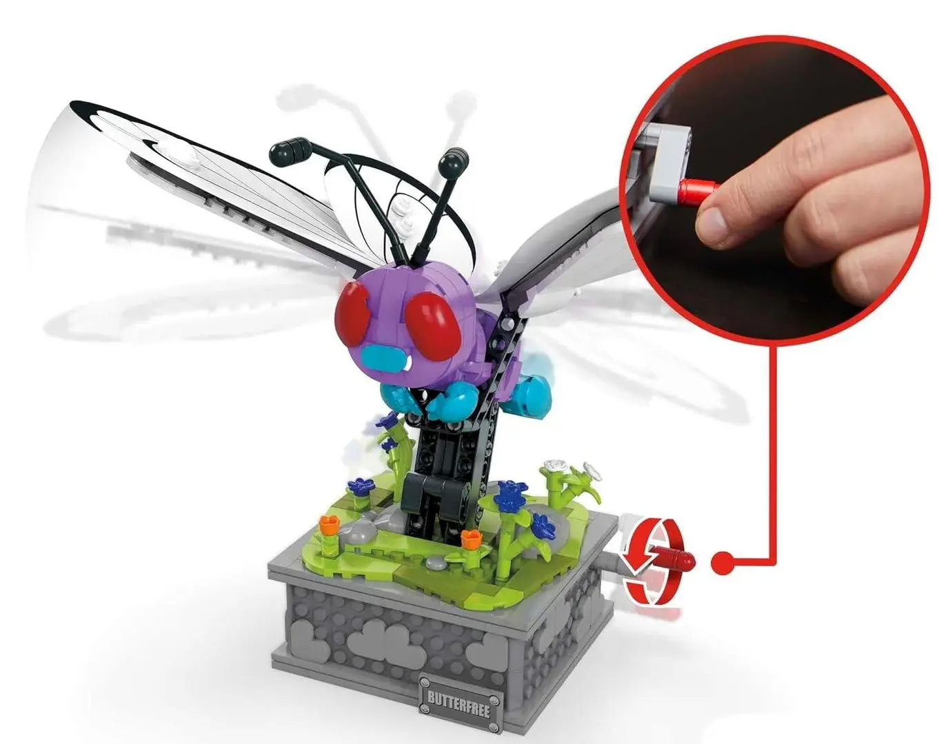 Constructor Mattel Mega Pokemon Butterfree HKT22 (Grey/Purple) - 3