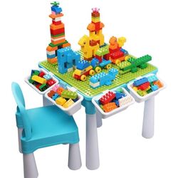 Masa cu constructor Procart 464898 (White/Blue)
