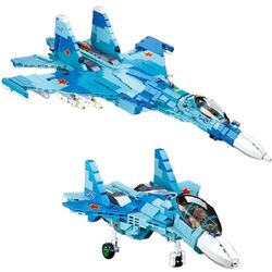 Constructor 2in1 Sluban Model Bricks Jet Fighter M38-B0985 (Blue)