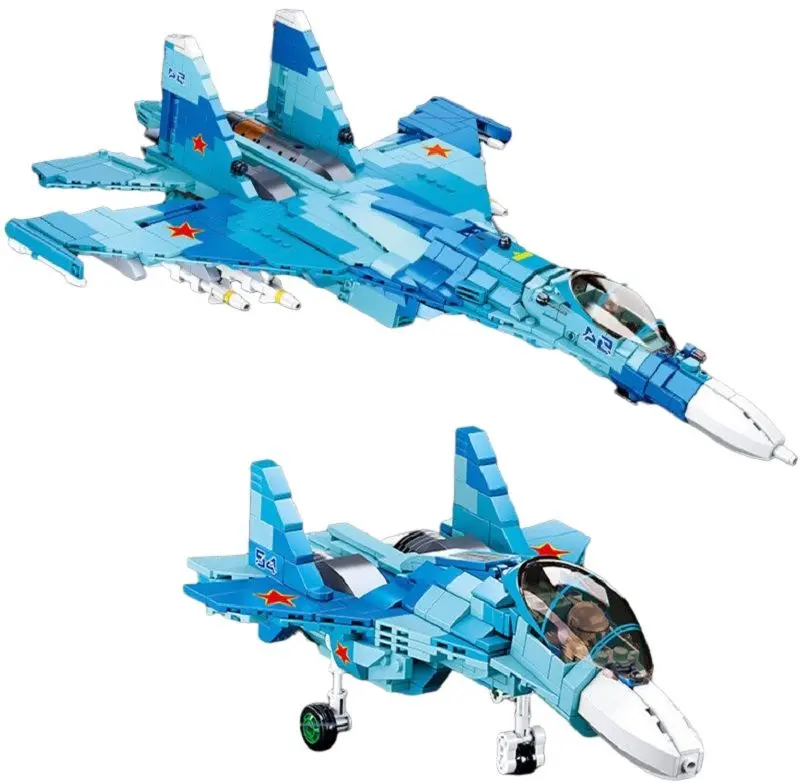 Constructor 2in1 Sluban Model Bricks Jet Fighter M38-B0985 (Blue)