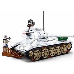 Constructor Sluban Army Medium Tank White M38-B0978