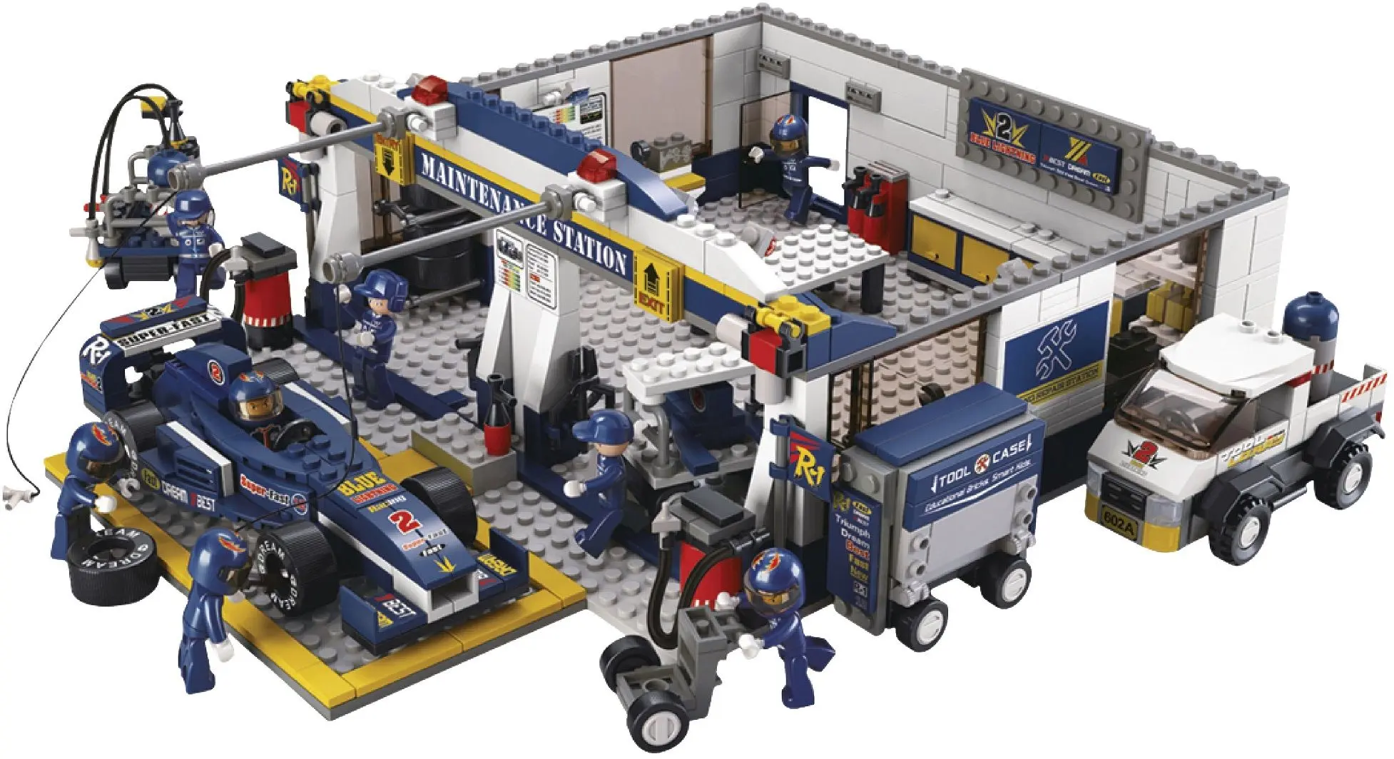 Constructor Sluban Formula 1 Blue Lightning Maintenance Station M38-B0356