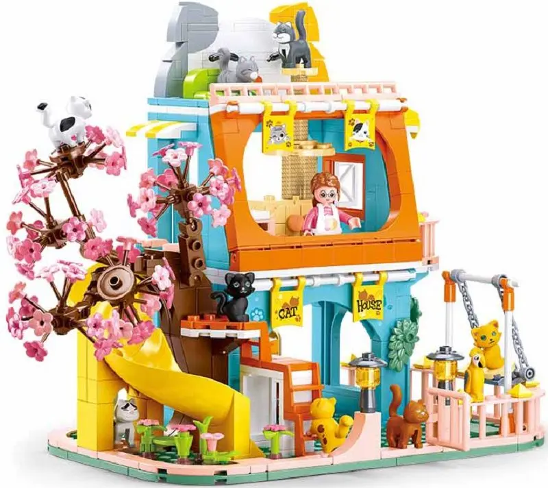Constructor Sluban Girl's Dream Cat House M38-B1089