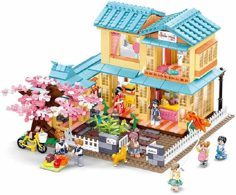 Constructor Sluban Girl's Dream Happy Diary Japanese Guesthouse M38-B1017 - 4