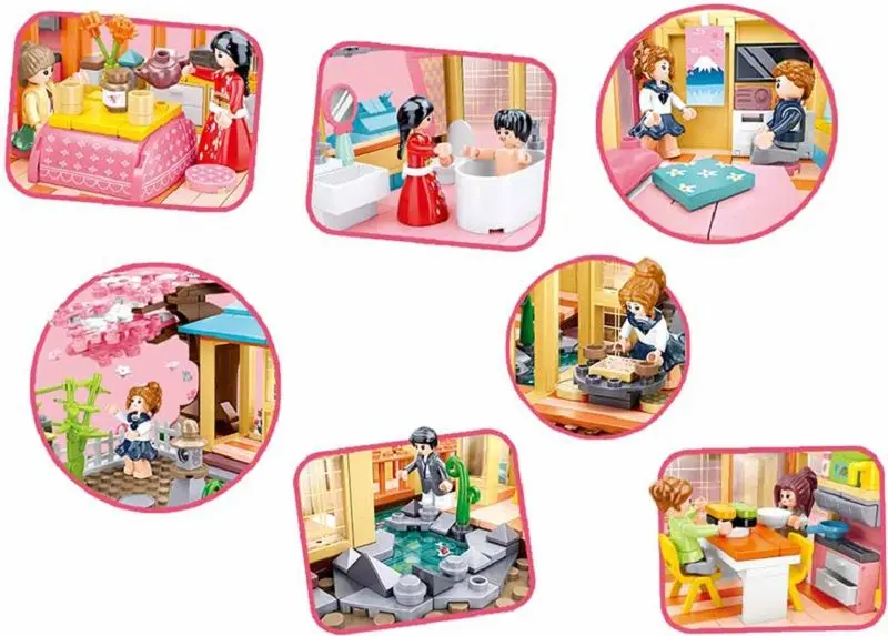 Constructor Sluban Girl's Dream Happy Diary Japanese Guesthouse M38-B1017 - 3