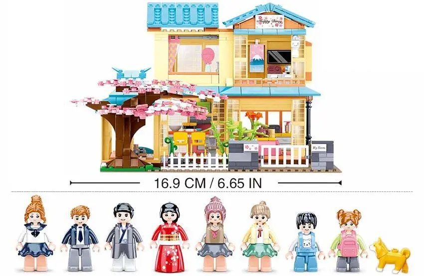 Constructor Sluban Girl's Dream Happy Diary Japanese Guesthouse M38-B1017 - 2