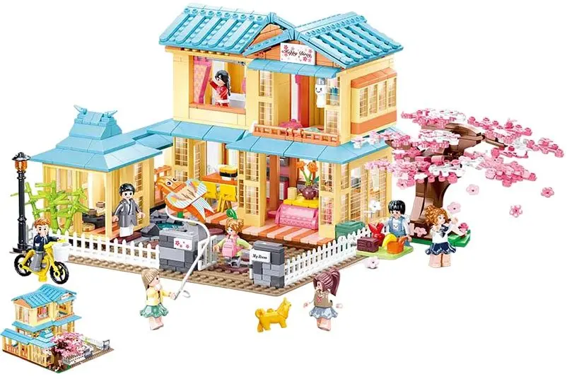 Constructor Sluban Girl's Dream Happy Diary Japanese Guesthouse M38-B1017