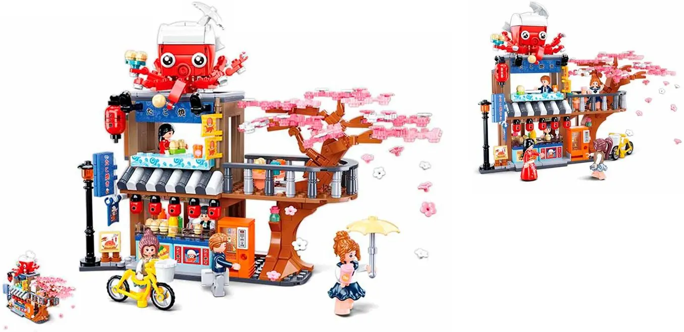 Constructor Sluban Girl's Dream Happy Diary Tako Yaki Main Store M38-B1019