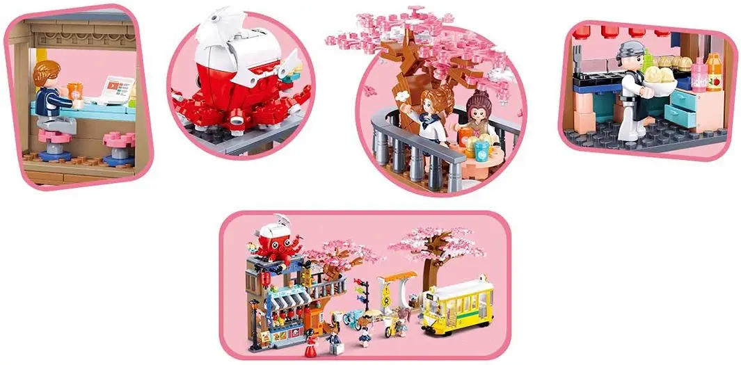 Constructor Sluban Girl's Dream Happy Diary Tako Yaki Main Store M38-B1019