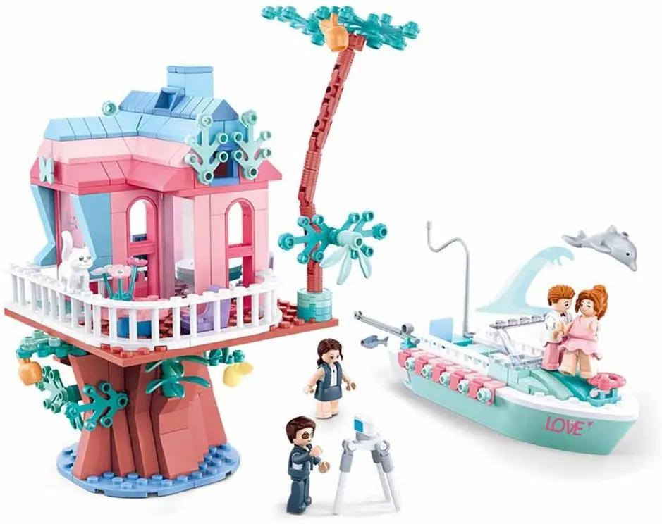 Constructor Sluban Girl's Dream Happy Diary Wedding Dress Photos M38-B0771
