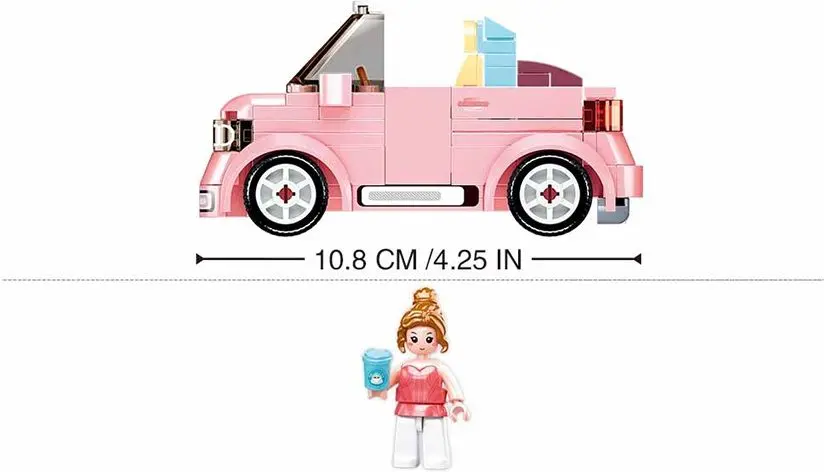 Constructor Sluban Girl's Dream MiniQ Open-topped Car M38-B1086 - 3