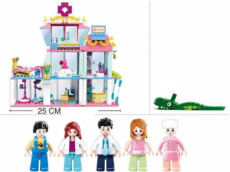 Constructor Sluban Girls Dream Hospital B0799 (Pink/White) - 4