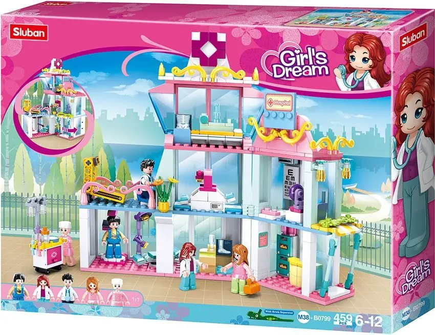 Constructor Sluban Girls Dream Hospital B0799 (Pink/White) - 5
