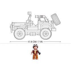 Constructor Sluban Model Bricks Car Club Off-Road Jeep Red M38-B0816 Thumb