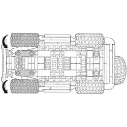 Constructor Sluban Model Bricks Car Club Off-Road Jeep Red M38-B0816 Thumb