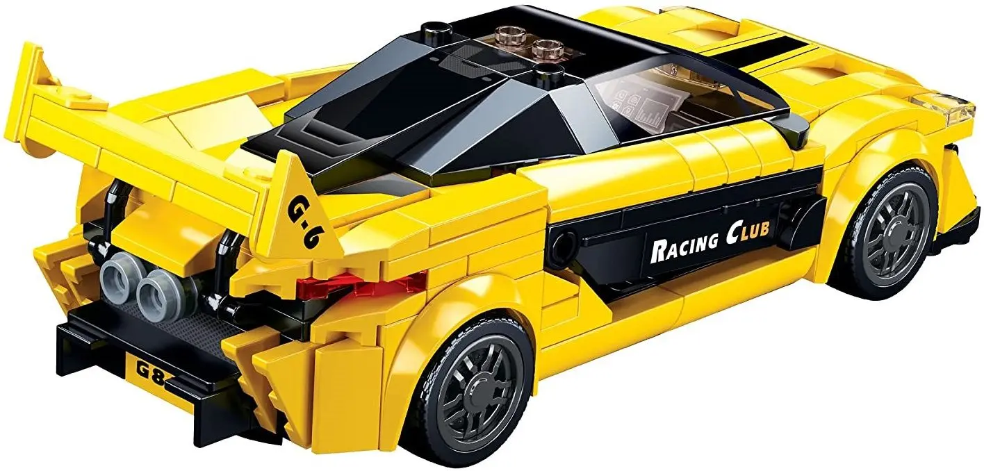 Constructor Sluban Model Bricks English Super Car Yellow M38-B0956