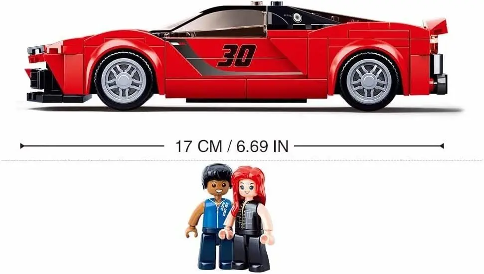 Constructor Sluban Model Bricks Italian Super Car M38-B0955 (Red)