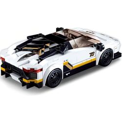 Constructor Sluban Model Bricks Italian Super Car M38-B0957 (White) Thumb