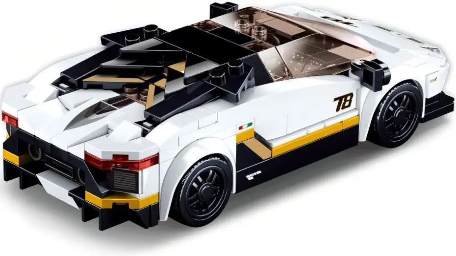 Constructor Sluban Model Bricks Italian Super Car M38-B0957 (White) - 2