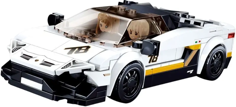 Constructor Sluban Model Bricks Italian Super Car M38-B0957 (White)