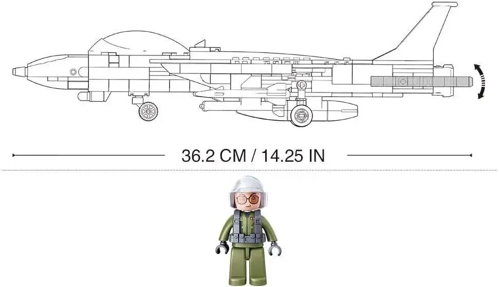 Constructor Sluban Model bricks Modern Jet Fighter M38-B0755 - 3