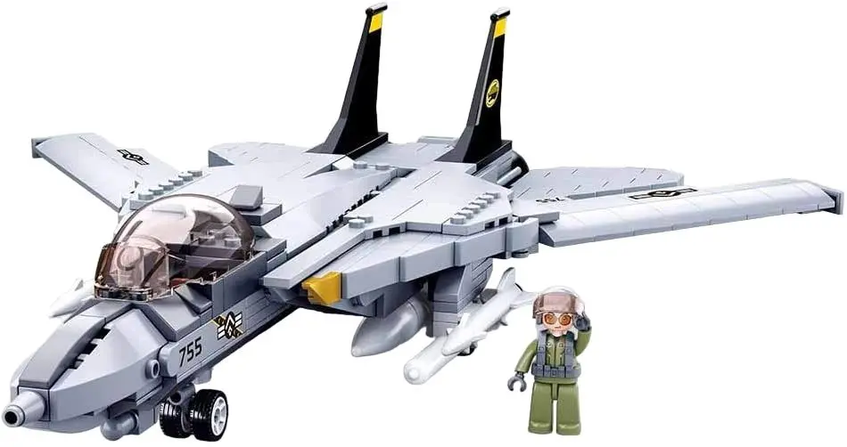 Constructor Sluban Model bricks Modern Jet Fighter M38-B0755