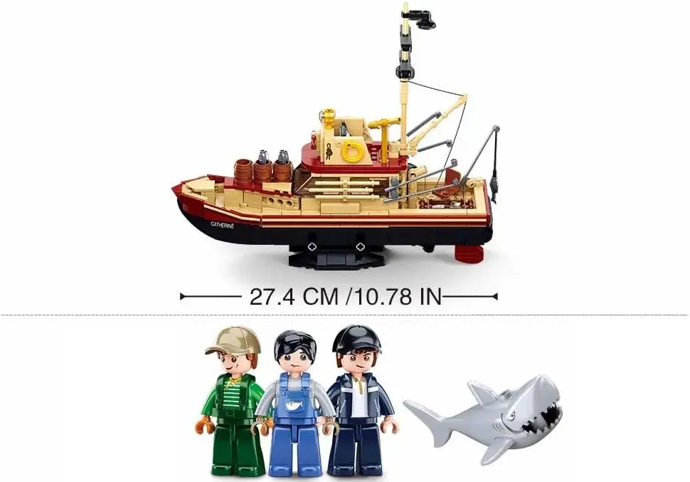 Constructor Sluban Model Bricks The Great Shark M38-B1118 - 6
