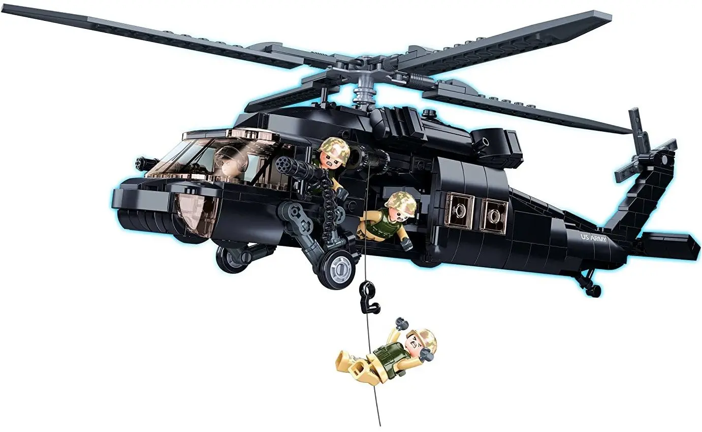 Constructor Sluban Model Bricks US Medical Army Helicopter M38-B1012