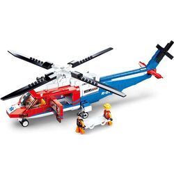 Constructor Sluban Model Bricks US Navy Marine Rescue Helicopter M38-B0886